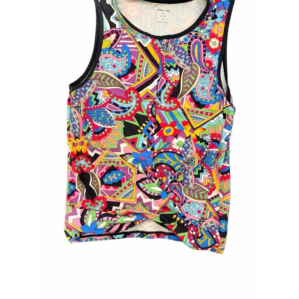 Johnny Was Women’s Sleeveless Colorful Geometric Print Tank Top Boho Chic Size S - Picture 2 of 6
